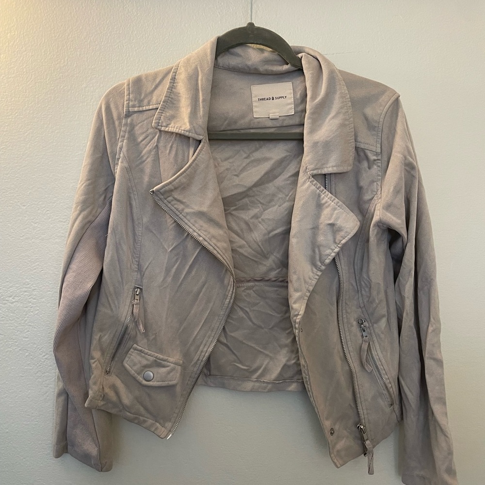 Beige Suede Jacket NWOT